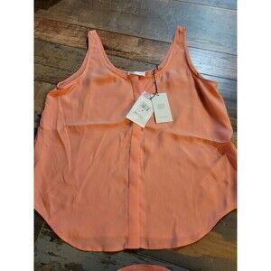 7 For All Mankind Sleeveless Blouse Peach Women’s Size M  NEW WITH TAGS